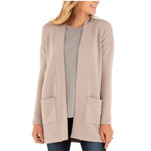 Free Fly Apparel Bamboo Thermal Fleece Cardigan Light Blue Women's Medium